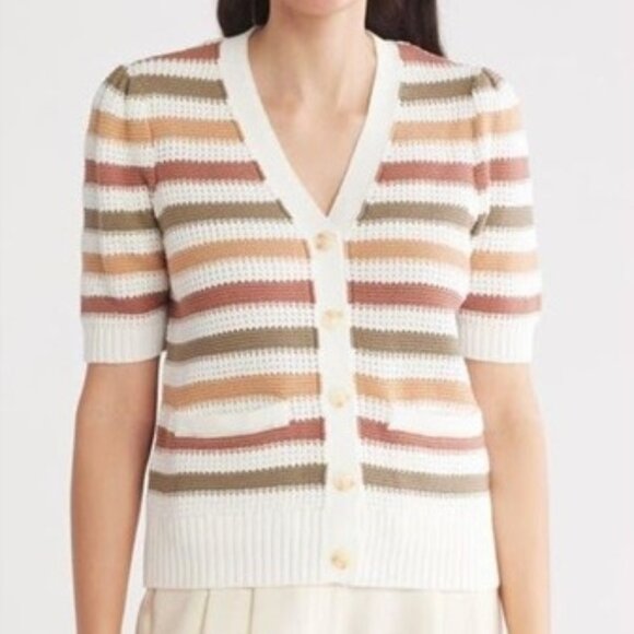Design 365 Multicolor Striped Cardigan - Picture 1 of 7